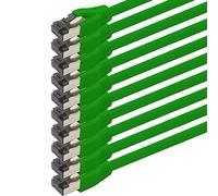 2m Cat 8 network cable CAT8 cable green - pack of 10 Cat.8 Lan 2000 MHz 40 Gbit s 40GBase-T Poe+ patch cable Ethernet cable LSZH - 10 x 2 meters green