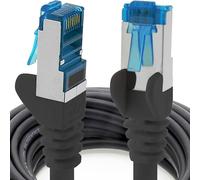 2m - CAT6a - network cable black - 1 piece CAT 6 A patch cable 10000 Mbit s SFTP PIMF 500 MHz compatible with CAT5 CAT6 CAT7 DSL Internet Switch Router