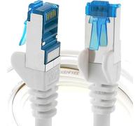 2m - CAT6a - network cable white - 1 piece CAT 6 A patch cable 10000 Mbit s SFTP PIMF 500 MHz compatible with CAT5 CAT6 CAT7 DSL Internet Switch Router