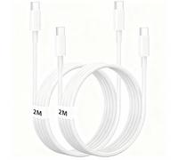 2M Charger Cable for Google Pixel 10/10 Pro XL/10 Pro Fold/9/9 Pro XL/8/8a/8 Pro/7/7a/6/5/4/3 XL, USB C to USB C Long Charging Lead (2-Pack) Compatible for IPhone 17/16/15/16e, iPad 10/11/A16/Mini 7/6