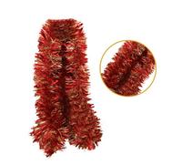 2m Christmas Chunky Tinsel - Red & Gold
