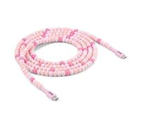 Club3D 2m Pink Beaded USB Type-C to USB Type-C Cable