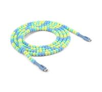 2M Club3D CAC-3011 Beaded USB Type-C (Male) to USB Type-C (Male), Blue, Up To 48