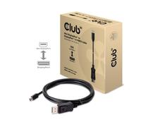 2M Club3D Mini DisplayPort (Male) to DisplayPort 1.4 (Male) Cable, 8K@60Hz, HBR3