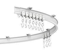 2M Curtain Rail Ceiling Curtain Track Bendable Flexible Curtain Rails and Fittings for Room Divider,Bay Window,Oval Shower,Bathroom Window,RV Rail, Shower Corner, Hospital Privacy System
