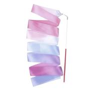 2M Dance Ribbons Rhythmic Girl Art Gymnastics Ballet Streamer Twirling Rod Sports Training Ribbon Dancer for School and Home Game(Color 2)