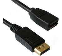 2M Displayport Male To Female Socket Extension Cable V1.2 Pc Monitor Lead Mac