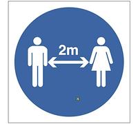 2M distancing symbol floor graphic 300x300mm