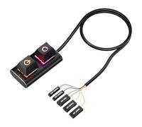 2m Extended Desktop Power Button with LED Light External Start Power On/Off And Reset Button with Extension Cable for Gaming Enthusiasts And Computer Modders