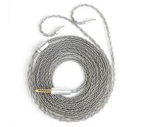 2M Extra Long MMCX IEM Cable, in Ear Monitor Replacement Earbuds Earphone Cable, KBEAR ST12 Plus 8 Core 4N OFC Silver-Plated HiFi Headphone Wire for TIN Audio T2 T3 Earphones (Grey, MMCX 4.4MM)