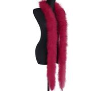 2m Feather Boa Claret Natural Feather Scarf Fluffy Feather Boas Fancy Dress Party Accessories for Wedding Party Cosplay Dancing Costume