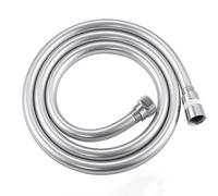 2M Flexible PVC Drain Hose Anti-Tangle Universal Water Pipe for Bathroom Faucets Extension Tube Silver Color Perfect for Home Use