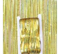 2M Foil Curtain for Event Decoration Transform Your Wedding and Birthday Parties with For Shimmering Effects (Gold)