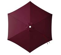 2m Garden Parasols Replacement Fabric 6 Arms, 2.5m 2.7m 3.0m UV Protection Sun Umbrella Top Cloth, Waterproof Parasol Cover Only, Beach Umbrella for Outdoor Pool Patio(Burgundy,3.0m/9.8ft)