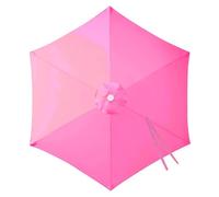 2m Garden Parasols Replacement Fabric 6 Arms, 2.5m 2.7m 3.0m UV Protection Sun Umbrella Top Cloth, Waterproof Parasol Cover Only, Beach Umbrella for Outdoor Pool Patio(Pink,2.0m/6.6ft)