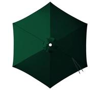 2m Garden Parasols Replacement Fabric 6 Arms, 2.5m 2.7m 3.0m UV Protection Sun Umbrella Top Cloth, Waterproof Parasol Cover Only, Beach Umbrella for Outdoor Pool Patio(Dark Green,2.80m/9.2ft)