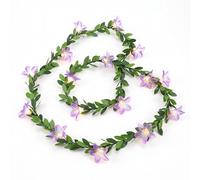 2M Green Leaf Cherry Blossom Fairy Lights with 20 LED,Battery Operated Flower String Lights for Bedroom Decor,Indoor Spring Christmas Decorations,Romantic Gift for Girls Room,Wedding,Party (Lily B)