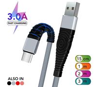 (2M, Grey) Type-C USB Data & Fast Charging Cable for iPhone 16 and Samsung Galaxy New Series
