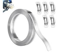 2M hannger Hose Clips Set,Jubilee Clips Assorted DIY Large Hose Clamp Worm Drive Hose Clamps Adjustable Jubilee Clips Assorted with Screw Clamp for Radiator,Mechanical Plumbing,Automotive,Tube