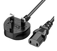 2M IEC C17 Power Cable 2 Pin Power Lead UK Plug 250V 10A Compatible with Xbox One/360/360E, Printer, Project, Blu-ray Player, PS4 Pro, Small Appliances Power Supply Replacement, Black