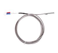 2m K-Type Thermocouple Temperature Sensor 0-600℃ 5 * 30mm Probe Stainless Steel for Measuring Boiler Oven Temperature Sensor Switch