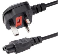 2m Laptop Power Cord, 3 Pin Cloverleaf Power Cable Adapter Cord, UK Plug to IEC C5 Connector, Compatible with Laptop Chargers, Printers, Projectors and More Devices (3M)