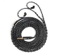 2M Long Recessed 2Pin IEM Cable, in Ear Monitor Replacement Earphone Cable, KBEAR ST12 Plus 8 Core 4N OFC Silver-plated HiFi Headphone Wire for KZ ZS10 PRO/ZSN PRO X/CCA CRA Earbuds (Dark, QDC 3.5MM)