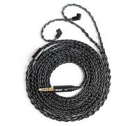 2M Long Recessed 2Pin IEM Cable, in Ear Monitor Replacement Earphone Cable, KBEAR ST12 Plus 8 Core 4N OFC Silver-plated HiFi Headphone Wire for KZ ZS10 PRO/ZSN PRO X/CCA CRA Earbuds (Dark, QDC 4.4MM)