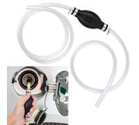 2m Manual Fuel Transfer Syphon Pump, Multi-Purpose Liquid Extractor for Gasoline Diesel Oil Water, Essential Automotive Tool for Cars Boats Marine Use