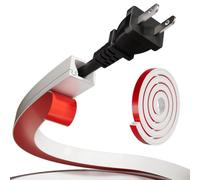 2m Mini Silicone Cable Trunking for 1 Cord, White Wire Cover | Self Adhesive Flexible Cable Raceway, Single Wire Tidy for TV & Desk Cords, Hide Wall Cables for Home Office Cable Management