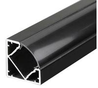 2M Mounting Kit With Diffuser For Led Strip Corner 2000X19X19Mm Black