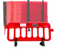 2M Pedestrian Traffic Safety Barrier - Chapter 8 Road Barrier Orange - Temporary Freestanding Gate for Crowd Control, Car Parking, Schools, Road Works