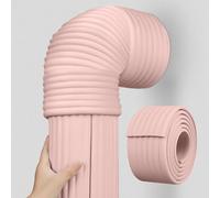 2M Pipe Insulation, Outdoor Pipe Insulation, Soft Sponge Material, Self-Adhesive Foam Insulation Strip ForFurniture/Garage, Can Be Cut to Size, for Pipes of Various Diameters(Pink,3pcs)