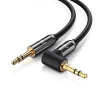 2m Premium Audio Cable Auxiliary Jack Cable For AUX Inputs - 90 ° Richt Angled Plug - 3.5mm Stero Plugs for 3.5mm Sockets - for Headphones iPods iPhones iPads Smartphone etc - black