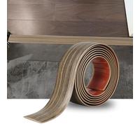 2M PVC Floor Transition Strip Laminate Floor Cover Strips Self Adhesive PVC Floor Door Divider Strip Flat Laminate Profile Flooring Edge Trim Joining Strip Door Bar(4cm,Dark Brown Wood Grain)