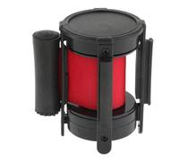 2M Retractable Queue Barrier Belt - Rope Post Mounted Retractable Tape Strap for Queue Control(Red)