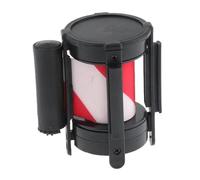 2M Retractable Queue Barrier Belt - Rope Post Mounted Retractable Tape Strap for Queue Control(White Red Stripes)