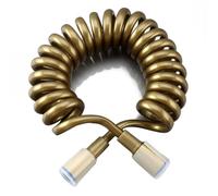 2M Retractable Shower Hose, G1/2 Anti-Twist Spring Hose with Thickened PU and Copper, Tangle-Free Telescopic Shower Hoses(Gold)