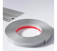 2M Rubber Door Draft Excluder Strip Bottom Seal Tape for Sliding Doors and Windows, Windproof Sound Insulation Weather Stripping, White or Gray(Grey)