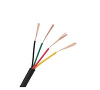 2m RVV Electric Cable 2/3/4/5/6/7/8 Cores 26/24/22/20/18AWG Control Signal Wire Copper Insulated Sheathed PVC(4Coeres 2Meters,20 AWG)