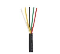 2m RVV Electric Cable 2/3/4/5/6/7/8 Cores 26/24/22/20/18AWG Control Signal Wire Copper Insulated Sheathed PVC(5Coeres 2Meters,24 AWG)