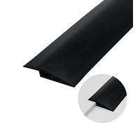 2M Self Adhesive Carpet Trim Strip, PVC Carpet Edge Strip Floor& Door Transition Strip Threshold Strips Floor Edging Strip for Tile/Wood/Laminate/Joins Gap (10MM, 1M, Black)