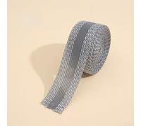 2m Self-Adhesive Pants Hem Tape for Quick Shortening and Repair, No-Sew Trouser Edge Fix Strip, 2.5cm Wide PP Polyester Iron-On Pants Mouth Paste for Clothing Alterations, Black(Grey)