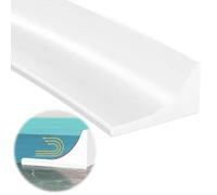 2M Shower Threshold Water Barrier, Silicone Wet Room Floor Barrier, Self Adhesive Bathroom Water Dam Water Stopper Strip Shower Screen Seal Strip Shower Tray Sealing Strip for Dry and Wet for Kitchen