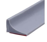 2M Silicone Shower for Water Barrier, Shower Door Seal, Self-Adhesive Silicone Shower for Barrier Stop Water Threshold, Dry and Wet Separation Sealing Strip (Grey)