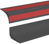 2M Silicone Shower Tray Sealing Strip(15mm×12mm),Bath Sink Edging Edge Seal Trim for Gap Cover Caulk,Wet Room Floor Threshold Water Barrier Retaining Strip,Bathtub,Countertop Beading,Black
