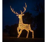 Garden Trends Christmas Centre 2m Soft Acrylic 350 LED Light Up Grand Reindeer, Clear
