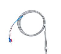 2M Stainless Steel RTD PT100 Temperature Sensor Probe Thermal Thermocouple M8 Thread 1Pcs(50MM probe)