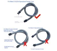 2m Swivel Pipe Hose with Ergonomic Curved Wand Handle for Miele C1, C2 & S Series Vacuum Cleaners, 38mm Diameter, Robust Plastic