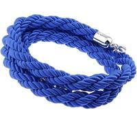 2M Twisted Queue Barrier Rope/Barrier Rope with Hook/Crowd Control Stanchion Barrier Rope/for Clubs and Cinemas and Other Public Areas (Blue)